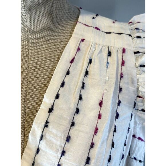 Donna Morgan Flutter-Sleeve Two-Tier Mini Dress in White Size 4 - Picture 5 of 7